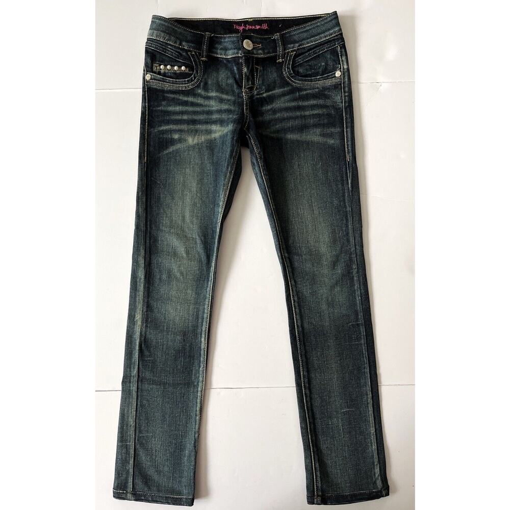 Tough Jeansmith USA Glamour Jeans Music Is Life Pearls Embroidered Low Rise
